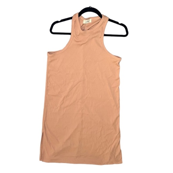 Hopely Bodycon Ribbed Nude Pink Dress Size Large - Picture 3 of 6